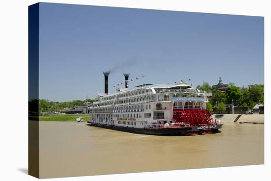 USA, Mississippi, Vicksburg. American Queen cruise paddlewheel boat.-Cindy Miller Hopkins-Premier Image Canvas