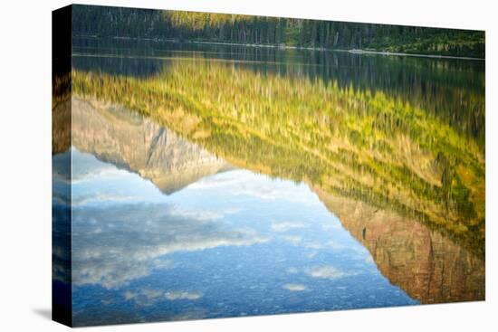 USA, Montana, Glacier National Park. Two Medicine Lake with Mountain Reflections-Rona Schwarz-Premier Image Canvas