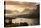 USA, Montana, Glacier NP. Sunrise pierces clouds over St. Mary Lake.-Don Grall-Premier Image Canvas