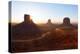 USA, Monument Valley, Sunrise, Sunrays-Catharina Lux-Premier Image Canvas