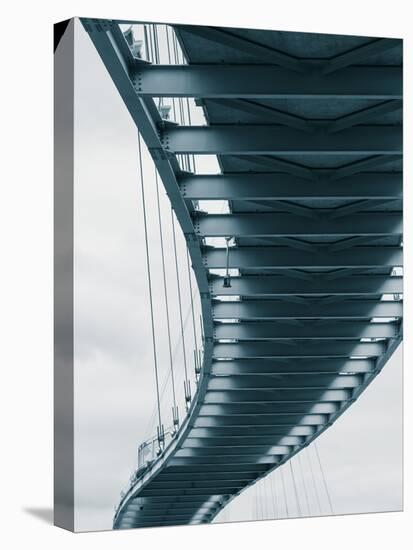 USA, Nebraska, Omaha, Bob Kerrey Pedestrian Bridge Across the Missouri River-Walter Bibikow-Premier Image Canvas