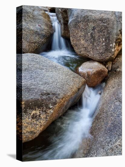 USA, New Hampshire, White Mountains, Lucy Brook flows past granite rock-Ann Collins-Premier Image Canvas