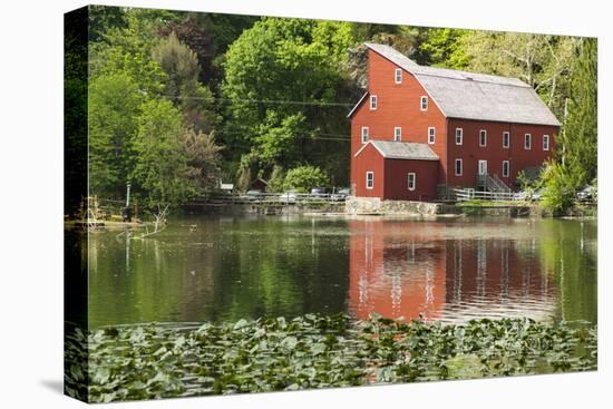 USA, New Jersey. Raritan River Basin, Clinton, South Fork of Raritan River and old mill-Alison Jones-Premier Image Canvas