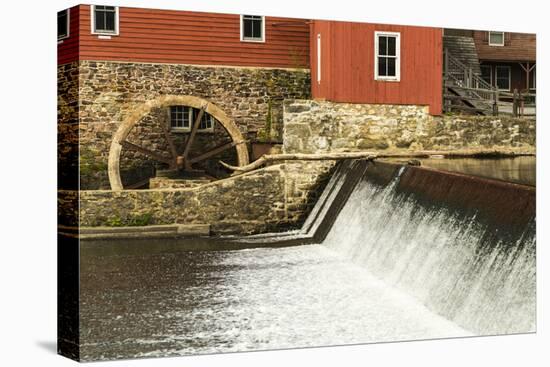 USA, New Jersey. Raritan River Basin, Clinton, South Fork of Raritan River and old mill-Alison Jones-Premier Image Canvas