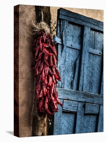 USA, New Mexico, Taos, Gate and Ristra-Ann Collins-Premier Image Canvas