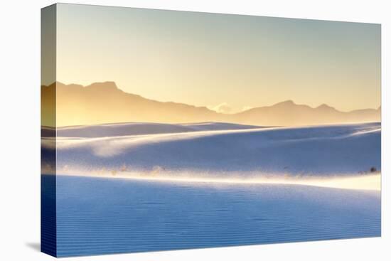 USA, New Mexico, White Sands National Monument. San Andres Mountains and wind-blown dunes.-Jaynes Gallery-Premier Image Canvas