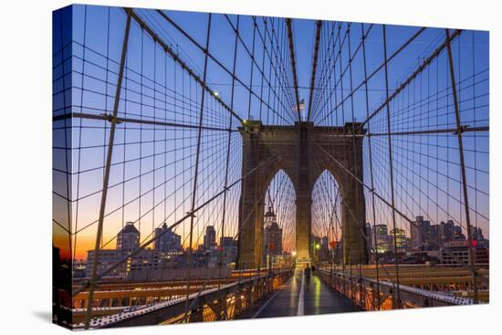 Usa, New York, Brooklyn Bridge-Alan Copson-Premier Image Canvas