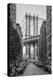 Usa, New York, Brooklyn, Dumbo, Manhattan Bridge-Alan Copson-Premier Image Canvas