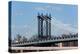 USA, New York City, Manhattan, Manhattan Bridge and Skyline, View from Brooklyn Bridge-Catharina Lux-Premier Image Canvas