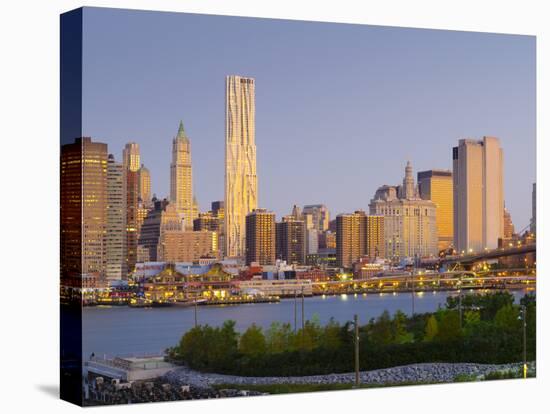 USA, New York, Lower Manhattan, Tallest Building Is Beekman Tower (By Frank Gehry), with Woolworth -Alan Copson-Premier Image Canvas