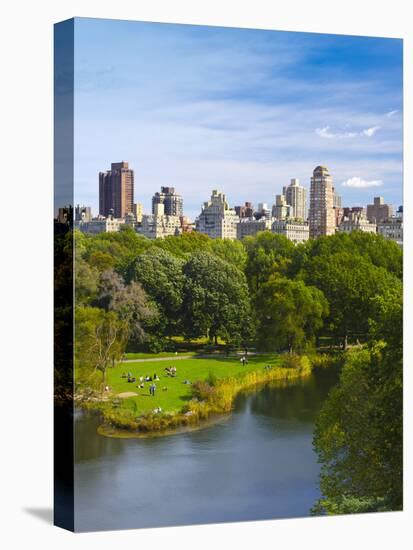 USA, New York, Manhattan, Central Park, Belvedere Lake-Alan Copson-Premier Image Canvas