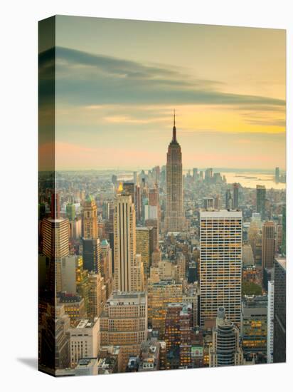 USA, New York, Manhattan, Midtown from Top of the Rock at the Rockefeller Center-Alan Copson-Premier Image Canvas