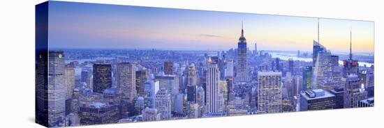 Usa, New York, Manhattan, Top of the Rock Observatory, Midtown Manhattan and Empire State Building-Michele Falzone-Premier Image Canvas