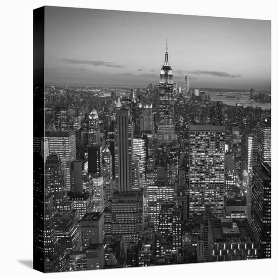 Usa, New York, Manhattan, Top of the Rock Observatory, Midtown Manhattan and Empire State Building-Michele Falzone-Premier Image Canvas