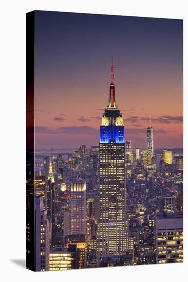 Usa, New York, Manhattan, Top of the Rock Observatory, Midtown Manhattan and Empire State Building-Michele Falzone-Premier Image Canvas