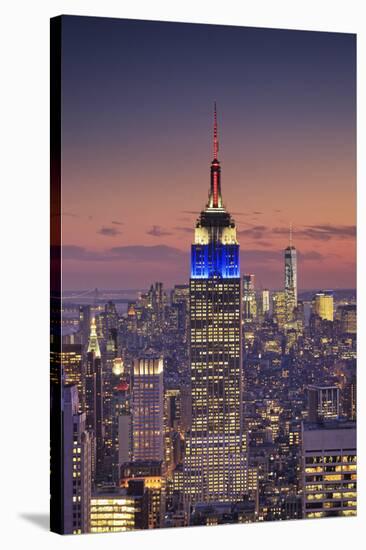 Usa, New York, Manhattan, Top of the Rock Observatory, Midtown Manhattan and Empire State Building-Michele Falzone-Premier Image Canvas