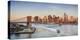 Usa, New York, New York City, Lower Manhattan and Brooklyn Bridge-Michele Falzone-Premier Image Canvas