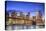 Usa, New York, New York City, Lower Manhattan and Brooklyn Bridge-Michele Falzone-Premier Image Canvas