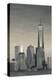 USA, New York, New York City, Lower Manhattan and Freedom Tower, Dusk-Walter Bibikow-Premier Image Canvas