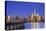 Usa, New York, New York City, Lower Manhattan Skyline from Newport Beach-Michele Falzone-Premier Image Canvas