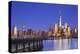 Usa, New York, New York City, Lower Manhattan Skyline from Newport Beach-Michele Falzone-Premier Image Canvas