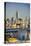 Usa, New York, New York City, Manhattan Bridge and Empire State Building-Michele Falzone-Premier Image Canvas