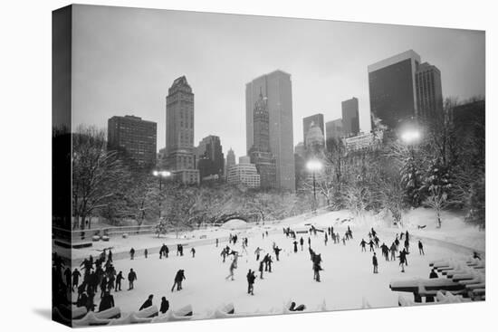 USA, New York, New York City, Skaters at the Wollman Rink-Walter Bibikow-Premier Image Canvas