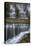 USA, New York, Watkins Glen. Waterfall cascade over rock.-Jaynes Gallery-Premier Image Canvas