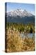 USA, Oregon. Deschutes River Basin, Lava Lake, cattails and Mt. Bachelor.-Alison Jones-Premier Image Canvas