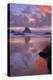 USA, Oregon, Oceanside. Sunset on Beach and Sea Stacks-Jaynes Gallery-Premier Image Canvas
