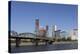 USA, Oregon, Portland. Downtown and the Hawthorne Bridge-Brent Bergherm-Premier Image Canvas