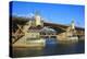 USA, Oregon, Portland, Kayakers Paddling under the Burnside Bridge-Rick A Brown-Premier Image Canvas