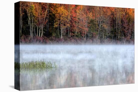 USA, Pennsylvania, Benton. Fog over Pond-Jay O'brien-Premier Image Canvas