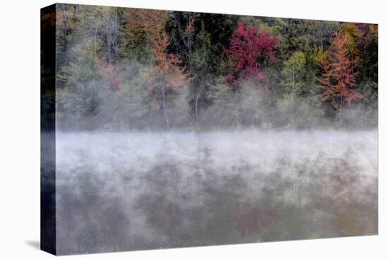 USA, Pennsylvania, Benton. Fog over Pond-Jay O'brien-Premier Image Canvas
