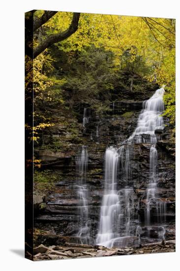 USA, Pennsylvania, Benton. Waterfall in Ricketts Glen State Park-Jay O'brien-Premier Image Canvas