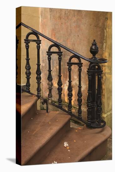 USA, Savannah, Georgia. Home in the Historic District with wrought iron rail.-Joanne Wells-Premier Image Canvas