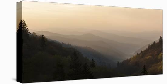 USA, Tennessee, Great Smoky Mountains National Park. Sunrise on Mountain Ridge Lines-Jaynes Gallery-Premier Image Canvas