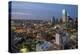 USA, Texas, Dallas. Overview of downtown Dallas from Reunion Tower at night.-Brent Bergherm-Premier Image Canvas