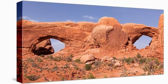 USA, Utah, Arches National Park, North and South Window-Catharina Lux-Premier Image Canvas