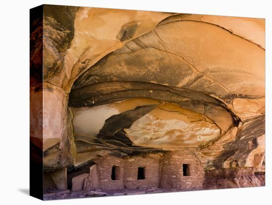 USA, Utah, Blanding. Fallen Roof Ruin in Road Canyon on Cedar Mesa-Charles Crust-Premier Image Canvas