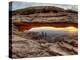 USA, Utah, Canyonlands National Park, Mesa Arch at Sunrise-Mark Sykes-Premier Image Canvas