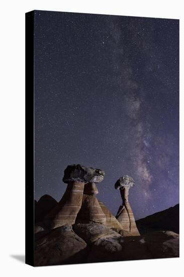 Usa, Utah, Grand Staircase Escalante, National Monument, Toadstools, Milky Way over the Toadstools-Christian Heeb-Premier Image Canvas