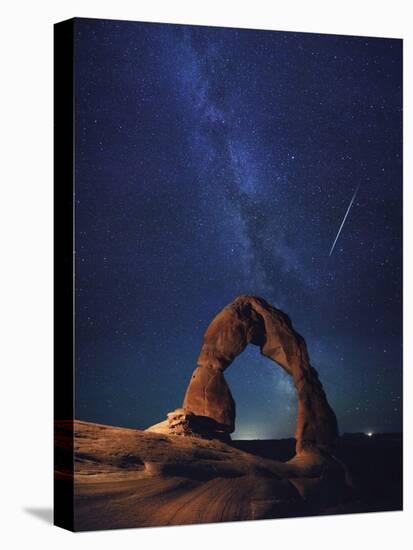 USA, Utah, Moab, Arches National Park, Delicate Arch and Milky Way-Michele Falzone-Premier Image Canvas