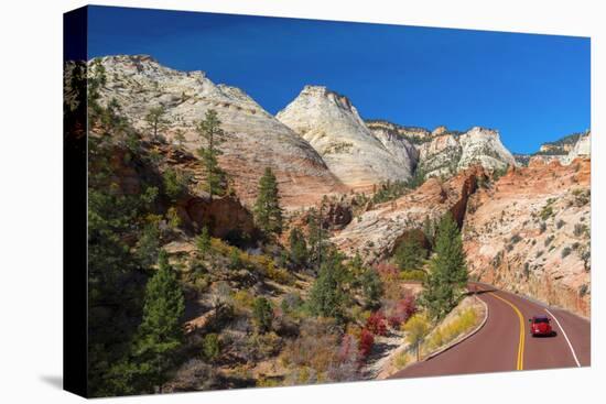 Usa, Utah, Zion National Park, Highway 9, Zion Park Boulevard-Alan Copson-Premier Image Canvas