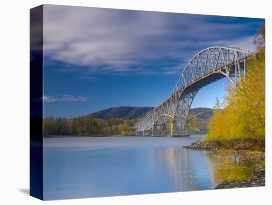 USA, Vermont, Lake Champlain, Chimney Point Bridge Between Chimney Point Vt and Crown Point Ny-Alan Copson-Premier Image Canvas