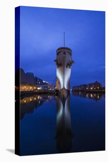 USA, Virginia, Norfolk, Ww2-Era Battleship Uss Wisconsin, Dusk-Walter Bibikow-Premier Image Canvas