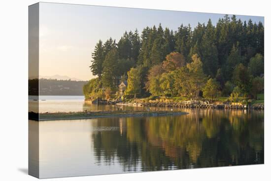 USA, WA. Fletcher Bay, Bainbridge Island. Beginnings of Fall Color-Trish Drury-Premier Image Canvas