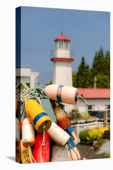 USA, Washington, Aberdeen. Buoys in the Westport Winery Vineyard-Richard Duval-Premier Image Canvas