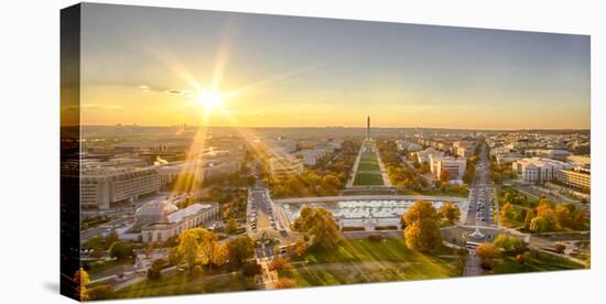 USA, Washington DC. Autumn sunset over the National Mall.-Christopher Reed-Premier Image Canvas