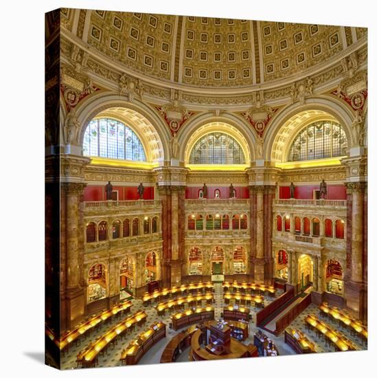 USA, Washington DC. The main reading room of the Library of Congress.-Christopher Reed-Premier Image Canvas